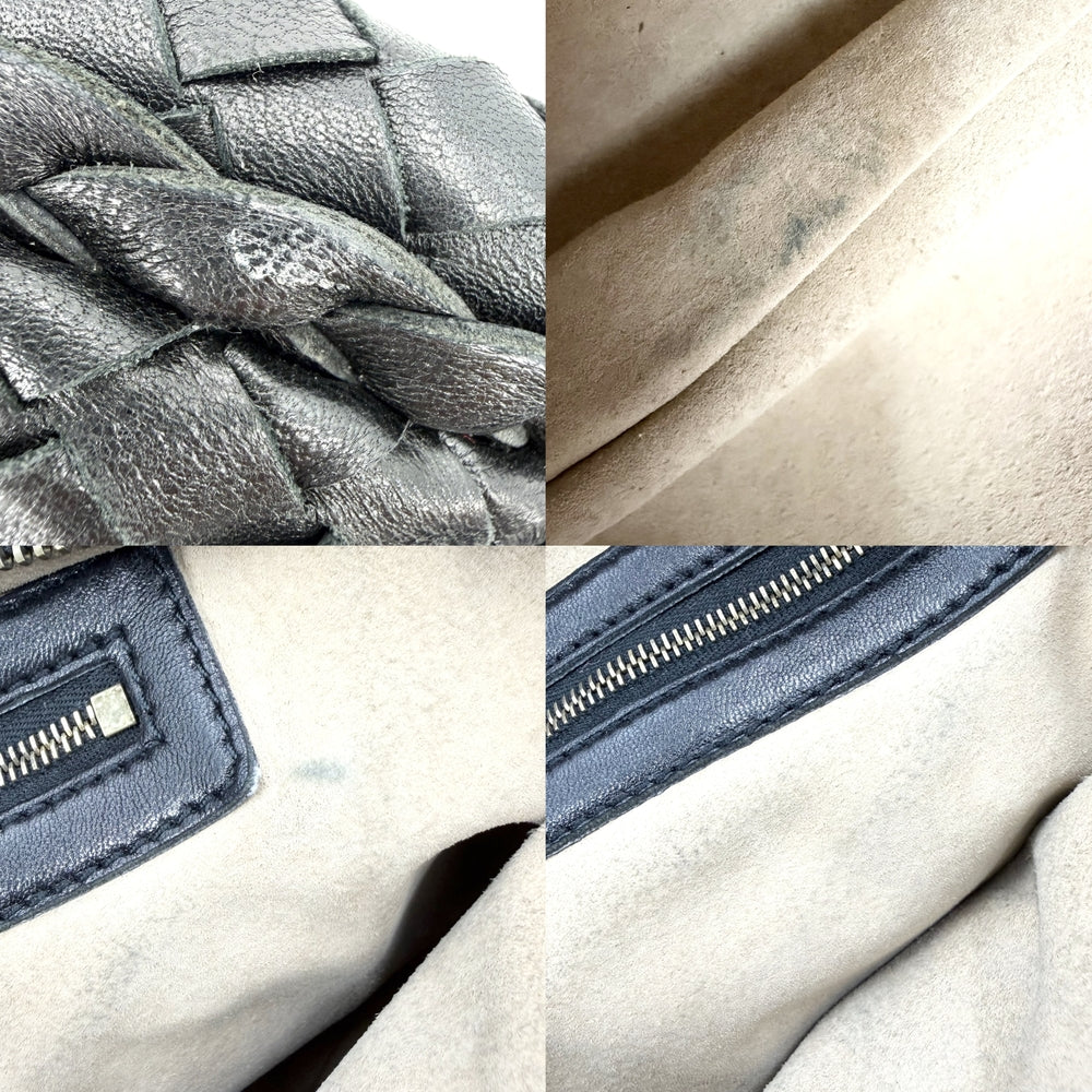 BOTTEGAVENETA ボッテガヴェネタ ハンドバッグ イントレチャート ワンハンドバッグ レザー ブラック 黒 ゴールド金具 ユニセックス【中古品】