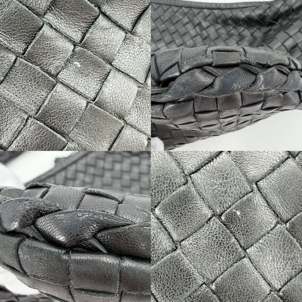 BOTTEGAVENETA ボッテガヴェネタ ハンドバッグ イントレチャート ワンハンドバッグ レザー ブラック 黒 ゴールド金具 ユニセックス【中古品】