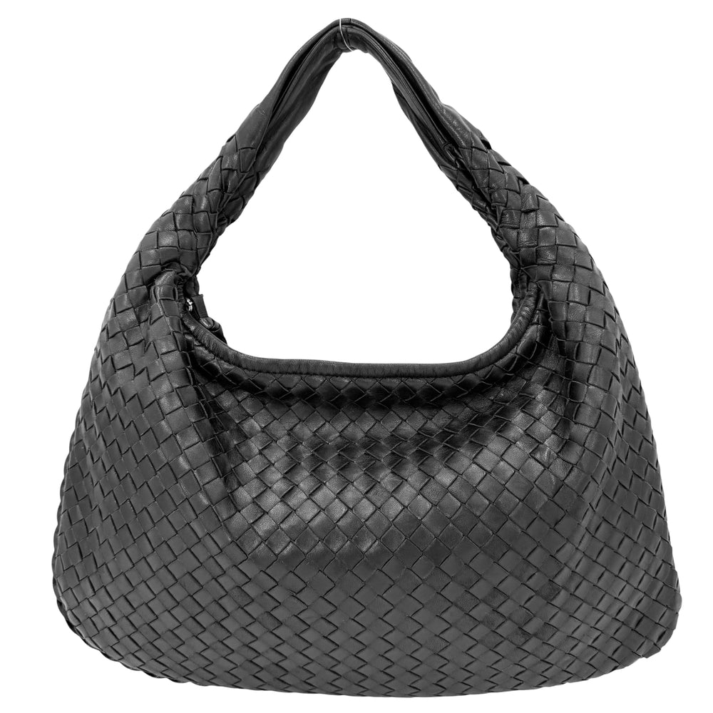 BOTTEGAVENETA ボッテガヴェネタ ハンドバッグ イントレチャート ワンハンドバッグ レザー ブラック 黒 ゴールド金具 ユニセックス【中古品】