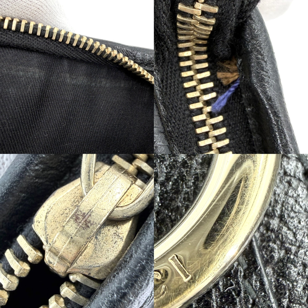 GUCCI グッチ ハンドバッグ アビ― 130939 GGキャンバス レザー ブラック 黒 ゴールド金具 レディース【中古品】