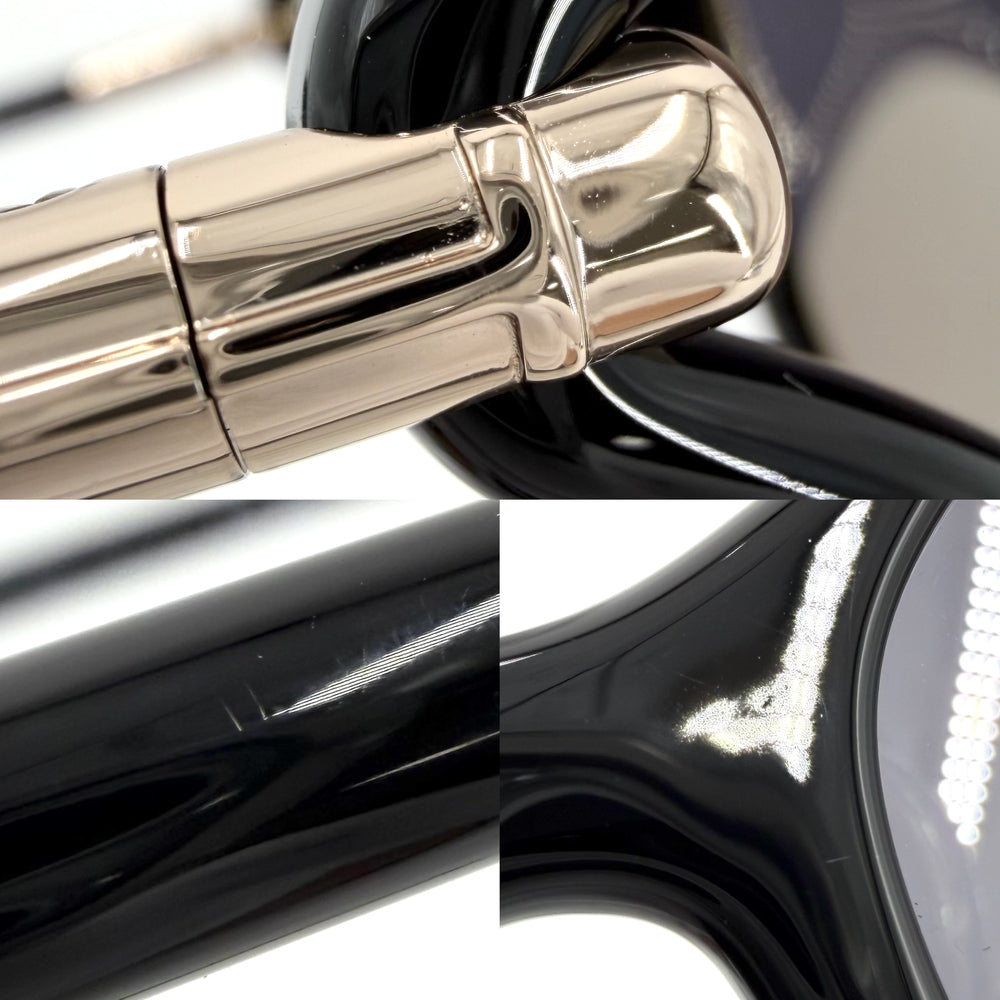 TOM FORD トムフォード サングラス 眼鏡 アイウェア TF1090 ブラック 黒 ゴールド金具 メンズ【中古品】