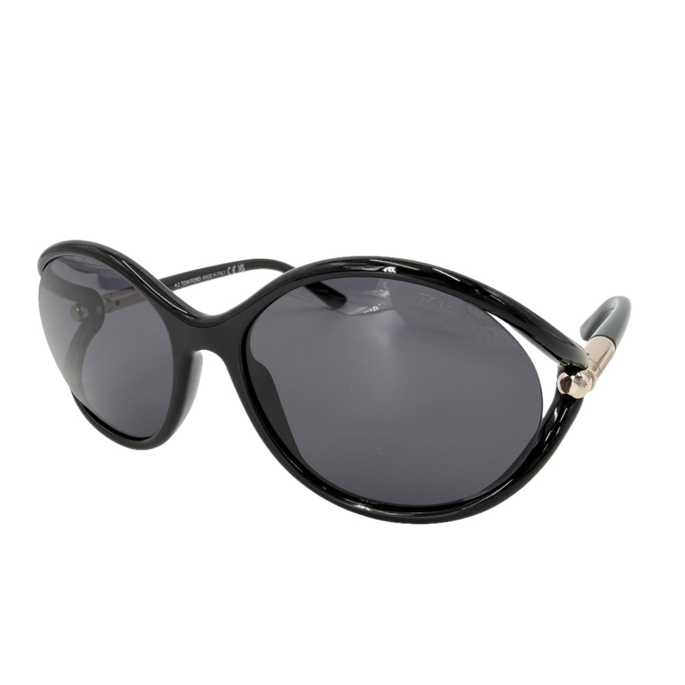 TOM FORD トムフォード サングラス 眼鏡 アイウェア TF1090 ブラック 黒 ゴールド金具 メンズ【中古品】