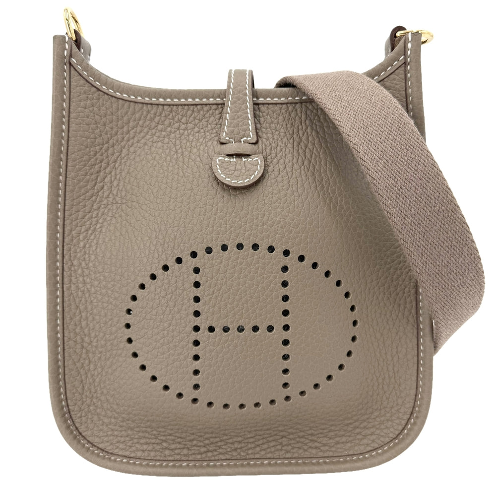 HERMES エルメス ショルダーバッグ エブリンTPM ポシェット 小さめ G刻印 レザー エトゥープ ゴールド金具 レディース 2026年【中古品】