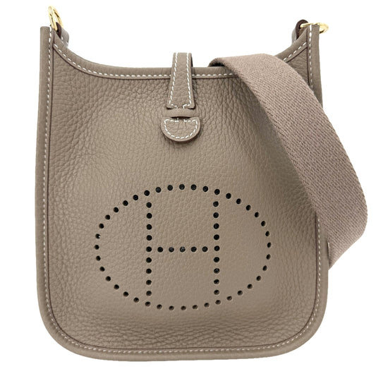 HERMES エルメス ショルダーバッグ エブリンTPM ポシェット 小さめ G刻印 レザー エトゥープ ゴールド金具 レディース 2026年【中古品】