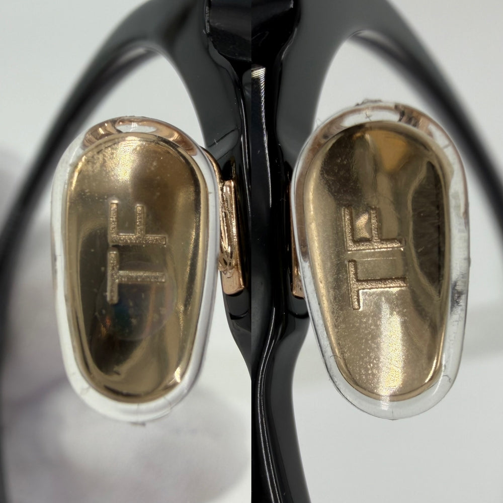 TOM FORD トムフォード サングラス 眼鏡 アイウェア ブルーライトカット 伊達メガネ TF5996 ブラック 黒 ゴールド金具 ユニセックス【中古品】