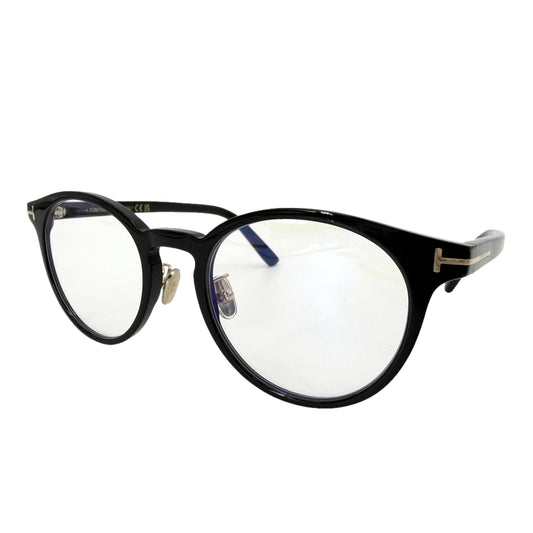 TOM FORD トムフォード サングラス 眼鏡 アイウェア ブルーライトカット 伊達メガネ TF5996 ブラック 黒 ゴールド金具 ユニセックス【中古品】