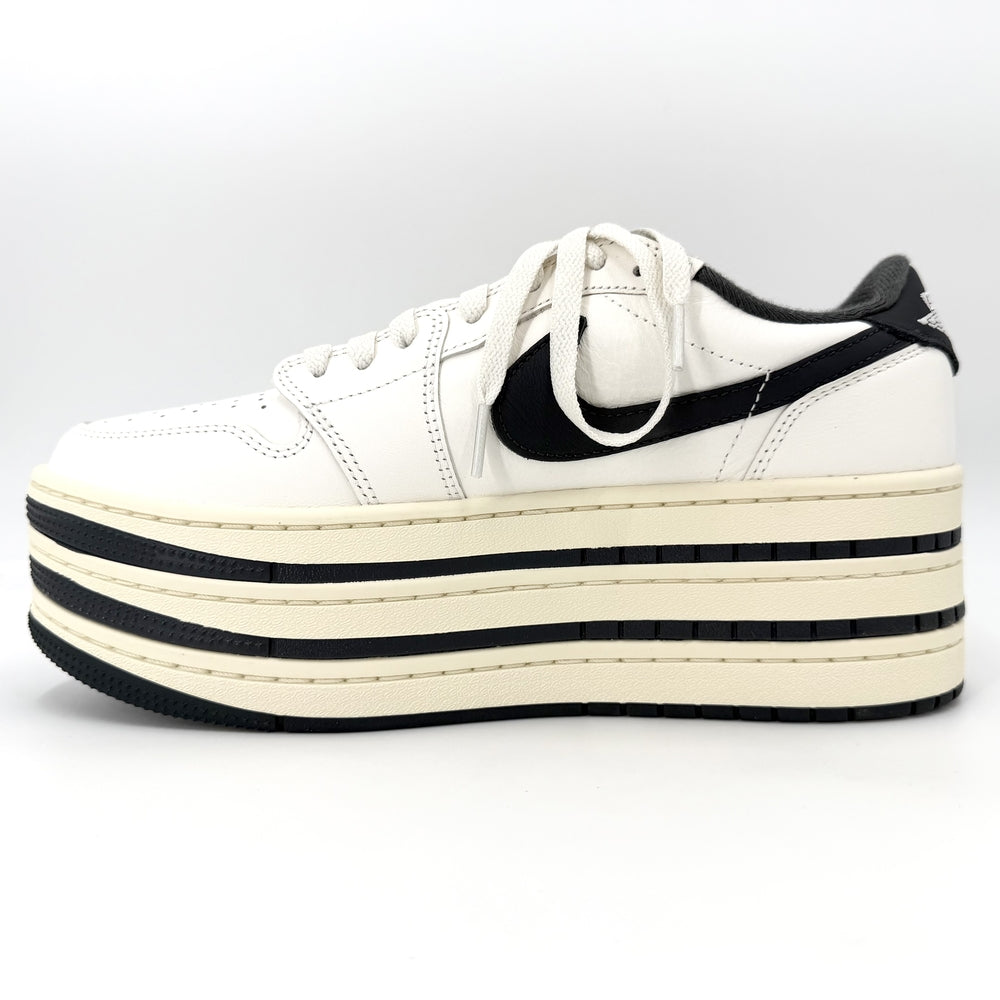 NIKE ナイキ スニーカー エアジョーダン1 トリプルスタック 厚底 靴 10.5サイズ 約27.5cm レザー ホワイト 白 ブラック 黒 レディース【中古品】