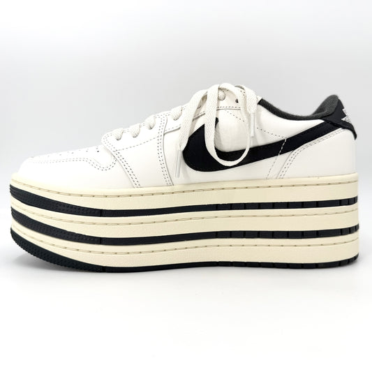 NIKE ナイキ スニーカー エアジョーダン1 トリプルスタック 厚底 靴 10.5サイズ 約27.5cm レザー ホワイト 白 ブラック 黒 レディース【中古品】