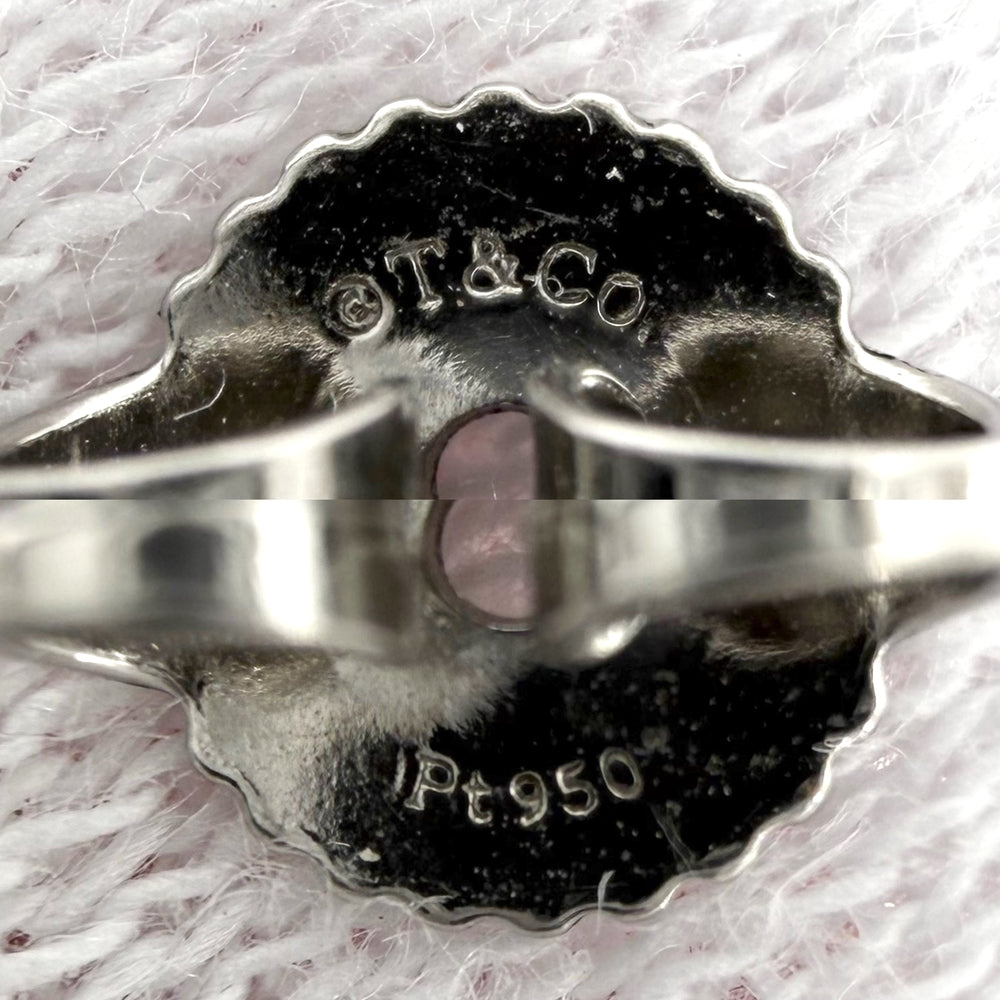 TIFFANY&Co. ティファニー ピアス ソリティア ジュエリー アクセサリー Pt950プラチナ ダイヤモンド レディース 約1.2g【中古品】