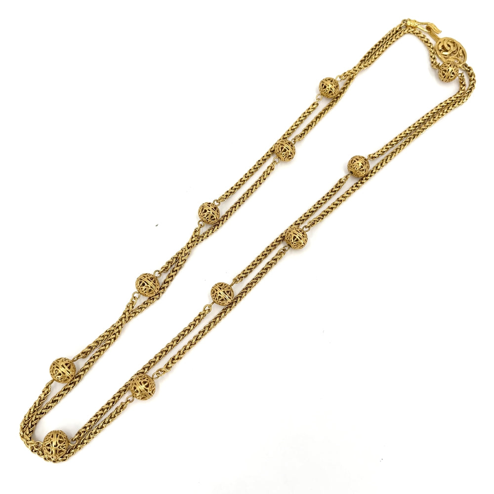 CHANEL シャネル ネックレス ココマーク ロングネックレス アクセサリー GP 95A ゴールド レディース 約200.2g 1995年【中古品】
