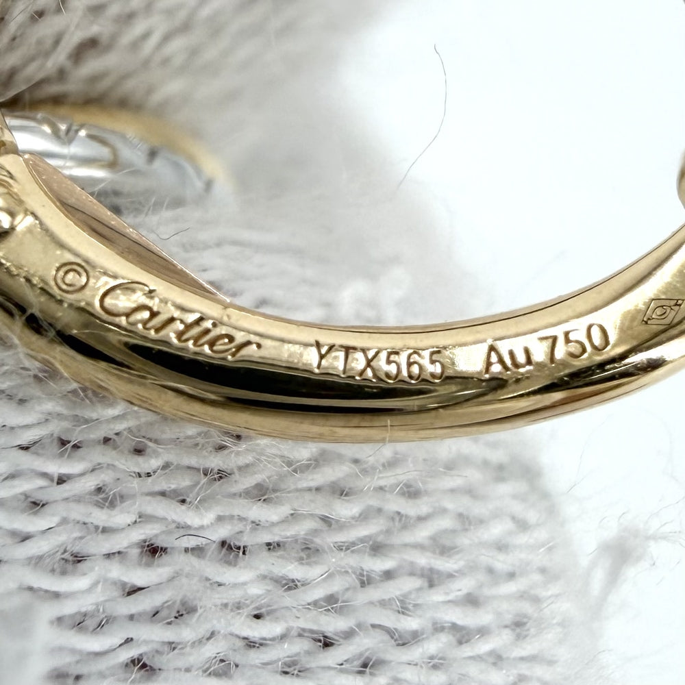 CARTIER カルティエ ピアス トリニティ フープ アクセサリー ジュエリー Trinity 18金 Au750 K18イエローゴールド K18ピンクゴールド K18ホワイトゴールド レディース 約6.8g【中古品】