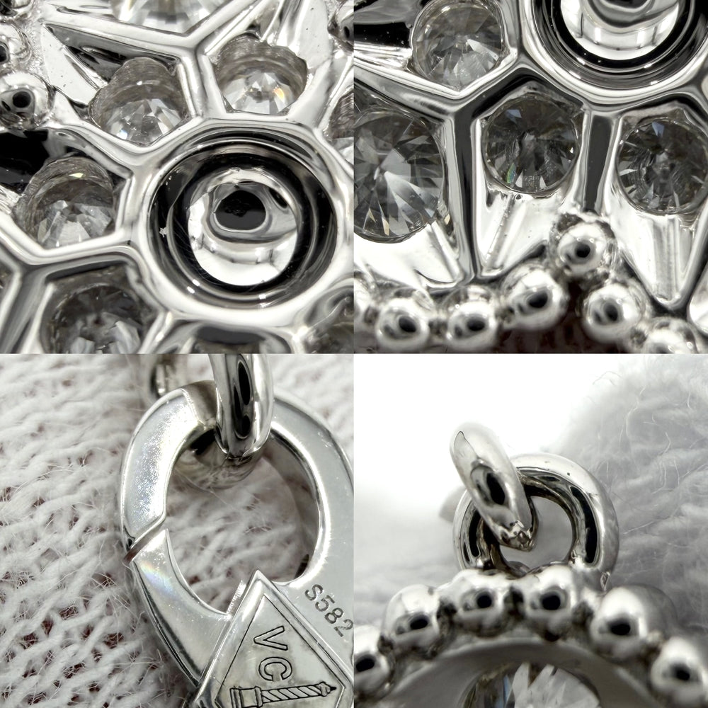 Van Cleef & Arpels ヴァンクリーフ＆アーペル ネックレス 10モチーフ ヴィンテージアルハンブラ 18金 K18ホワイトゴールド ダイヤモンド VCARA42400 レディース 約27.3g【中古品】