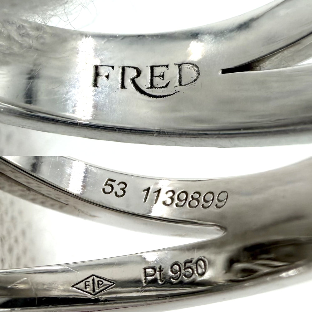 FRED フレッド 指輪 ラブライト ジュエリー アクセサリー 53サイズ Pt950プラチナ ダイヤモンド 約12.5号 レディース 約8.9g【中古品】