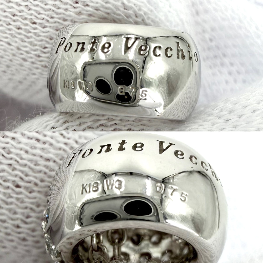 Ponte Vecchio ポンテヴェキオ ネックレス エテルノ ロトンド ジュエリー アクセサリー 18金WG Au750 K18ホワイトゴールド ダイヤモンド0.75ct レディース 約5.3g【中古品】