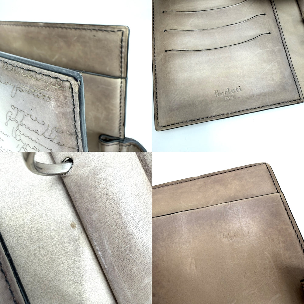 Berluti ベルルッティ 手帳カバー カリグラフィ システム手帳 レザー ブラウン 茶 ユニセックス【中古品】