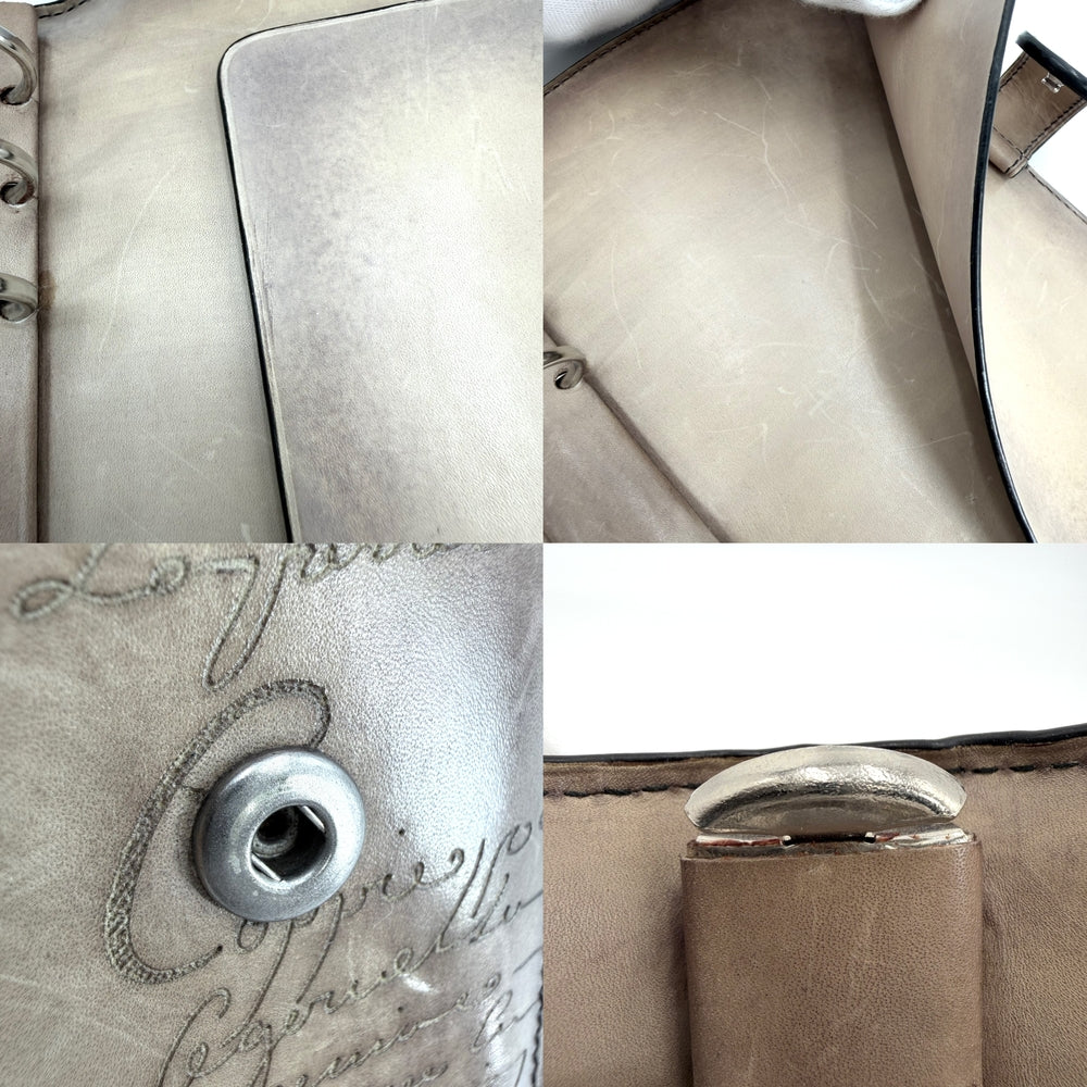 Berluti ベルルッティ 手帳カバー カリグラフィ システム手帳 レザー ブラウン 茶 ユニセックス【中古品】