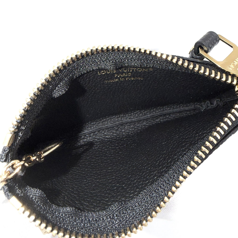 LOUIS VUITTON ルイヴィトン キーケース モノグラムアンプラント ポシェット・クレ キーリング コインケース 小銭入れ 小物 M80879 ブラック 黒 ゴールド金具 メンズ【中古品】