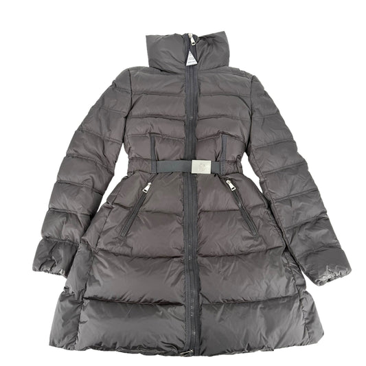 MONCLER モンクレール ダウンジャケット ACCENTEUR GIUBBOTTO ダウンコート アウター ロング アパレル 服 00サイズ グレー シルバー金具 冬 ナイロン レディース【中古品】