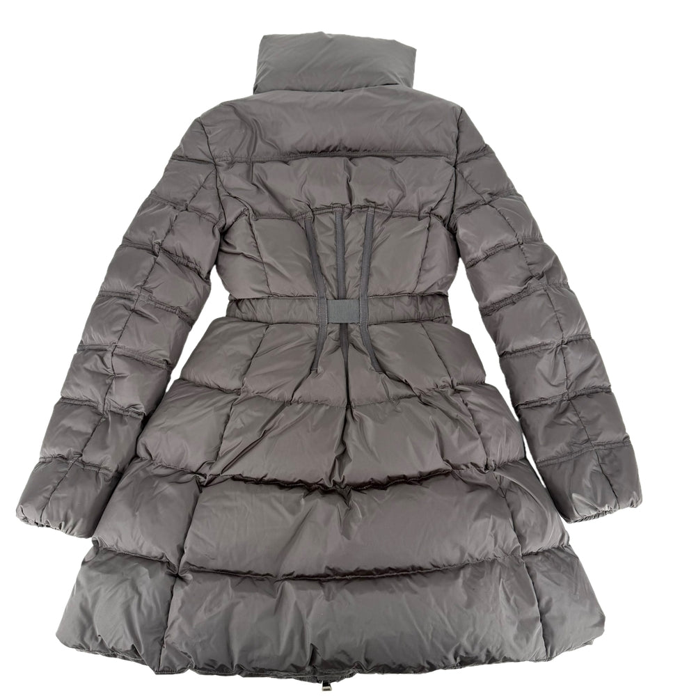 MONCLER モンクレール ダウンジャケット ACCENTEUR GIUBBOTTO ダウンコート アウター ロング アパレル 服 00サイズ グレー シルバー金具 冬 ナイロン レディース【中古品】
