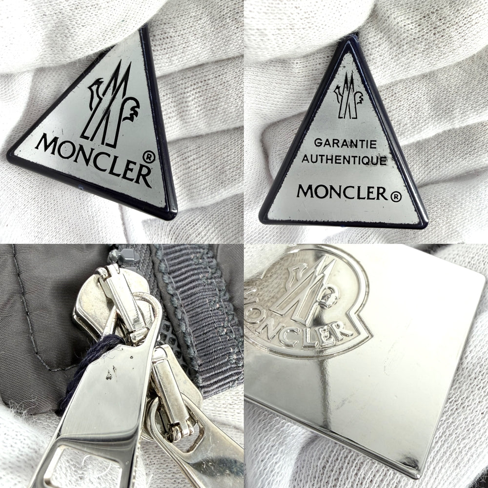 MONCLER モンクレール ダウンジャケット ACCENTEUR GIUBBOTTO ダウンコート アウター ロング アパレル 服 00サイズ グレー シルバー金具 冬 ナイロン レディース【中古品】