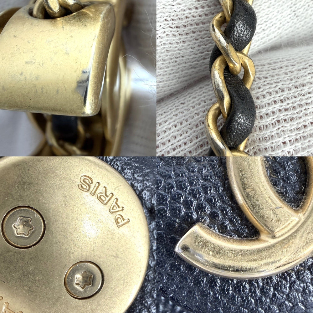 CHANEL シャネル ショルダーバッグ シャネル25 ミディアムハンドバッグ チェーン ココマーク CHANEL25 グレインド カーフスキン ブラック 黒 ゴールド金具 レディース【中古品】