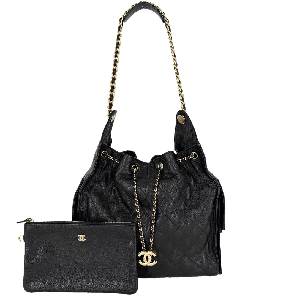 CHANEL シャネル ショルダーバッグ シャネル25 ミディアムハンドバッグ チェーン ココマーク CHANEL25 グレインド カーフスキン ブラック 黒 ゴールド金具 レディース【中古品】