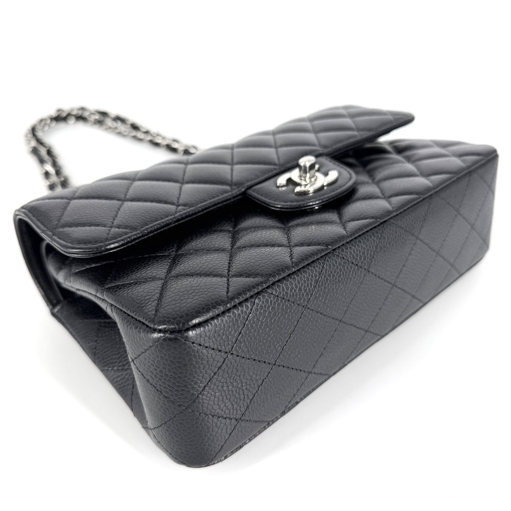 CHANEL シャネル ショルダーバッグ マトラッセ23 ダブルチェーン ダブルフラップ ココマーク ターンロック キャビアスキン ブラック 黒 シルバー金具 レディース【中古品】