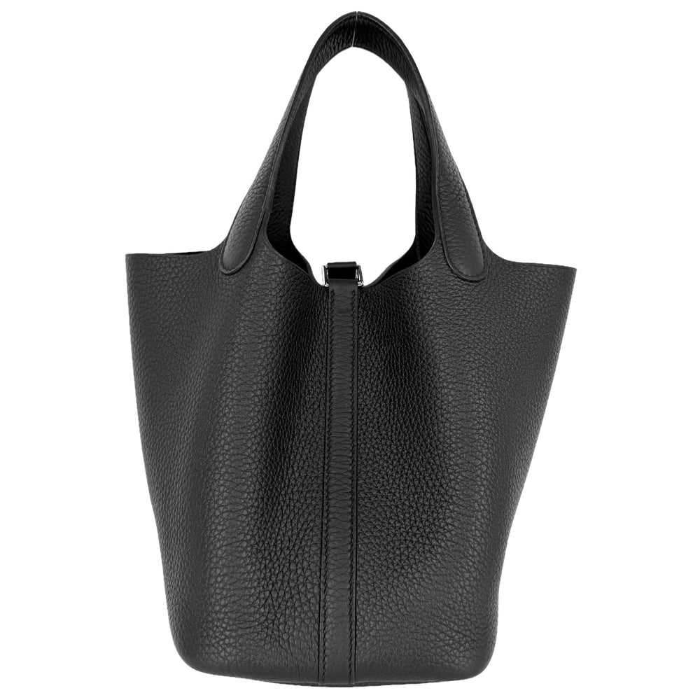 HERMES エルメス ハンドバッグ ピコタンロックPM K刻印 レザー ブラック 黒 シルバー金具 レディース 2025年【中古品】