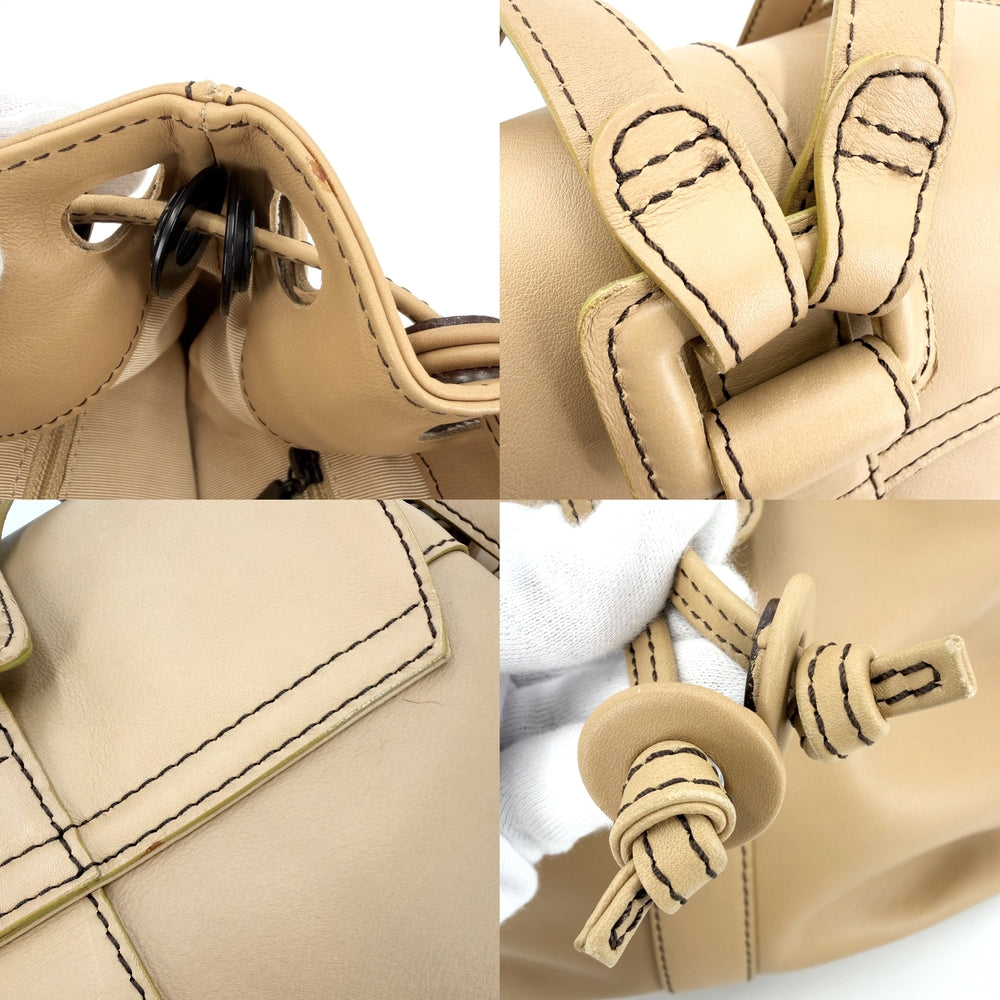 CHANEL シャネル リュック ココマーク バックパック レザー ブラウン 茶 ブラック金具 レディース【中古品】