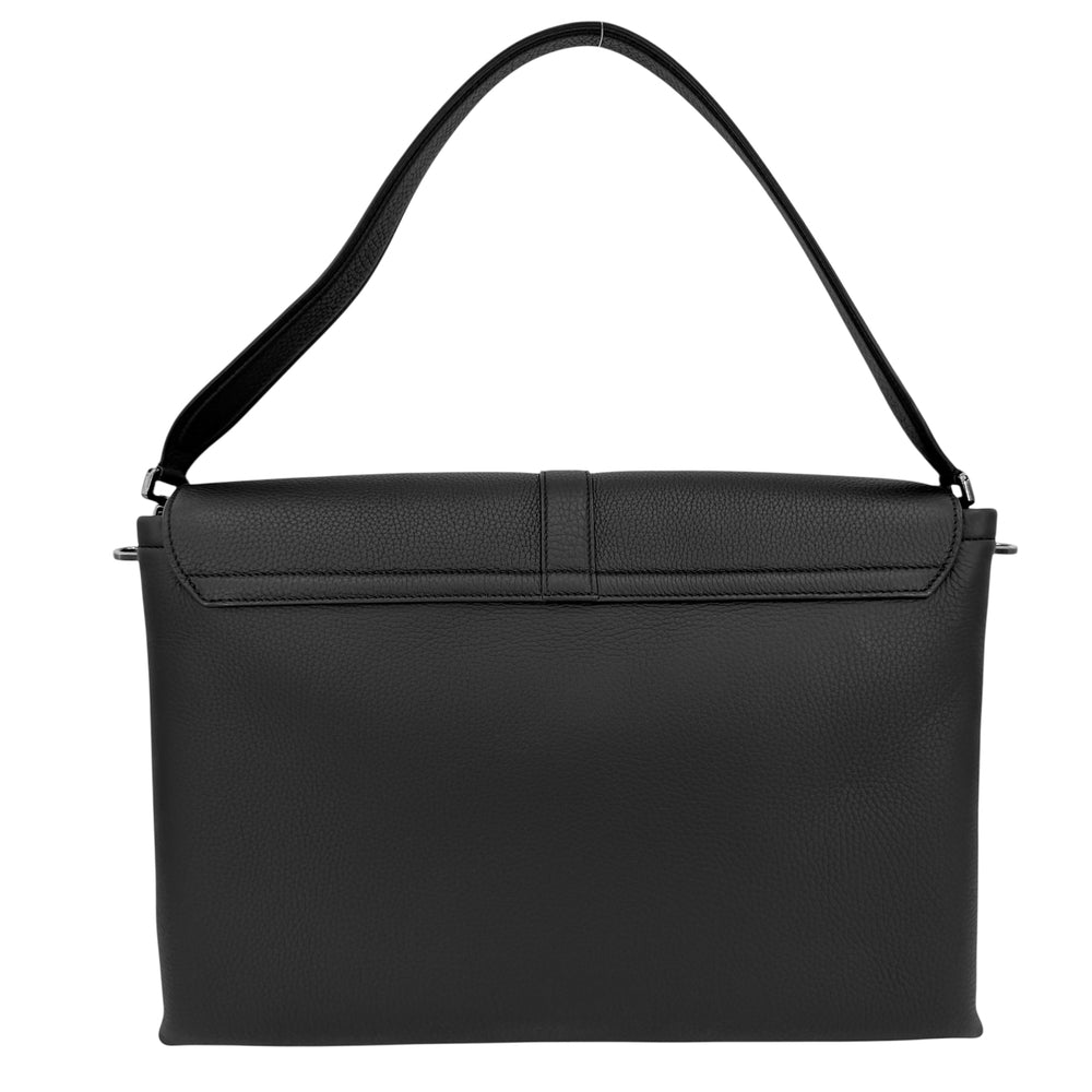 Christian Dior クリスチャンディオール ショルダーバッグ ピロー サドルフラップ レザー ブラック 黒 シルバー金具 メンズ【中古品】