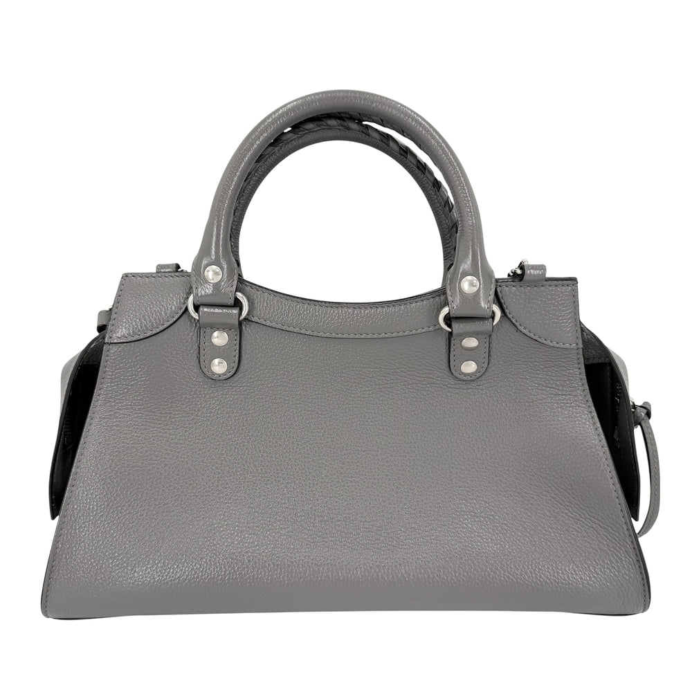 BALENCIAGA バレンシアガ 2WAY ネオクラシックシティ スモール ハンドバッグ ショルダーバッグ 638521 レザー グレー シルバー金具 レディース【中古品】