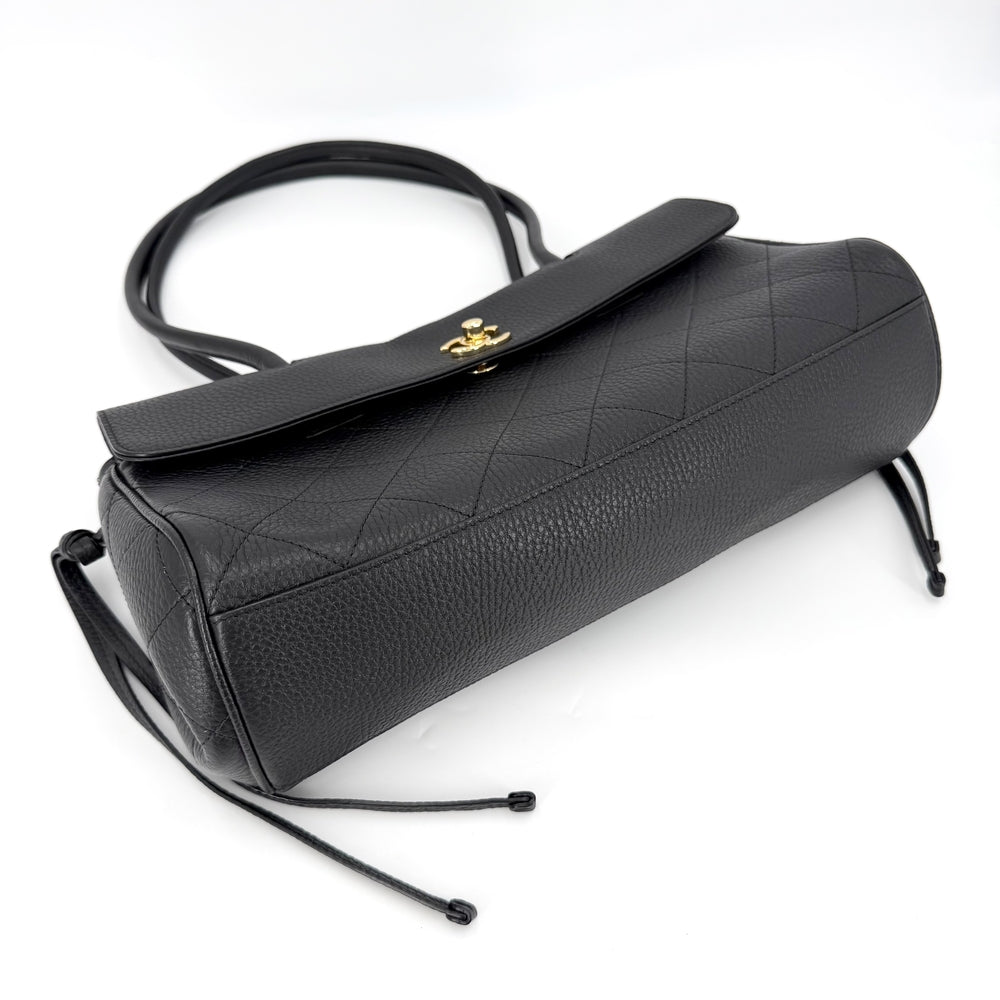 CHANEL シャネル トートバッグ スモール ショッピングバッグ ココマーク 26SS グレインド カーフスキン ブラック 黒 ゴールド金具 レディース【中古品】
