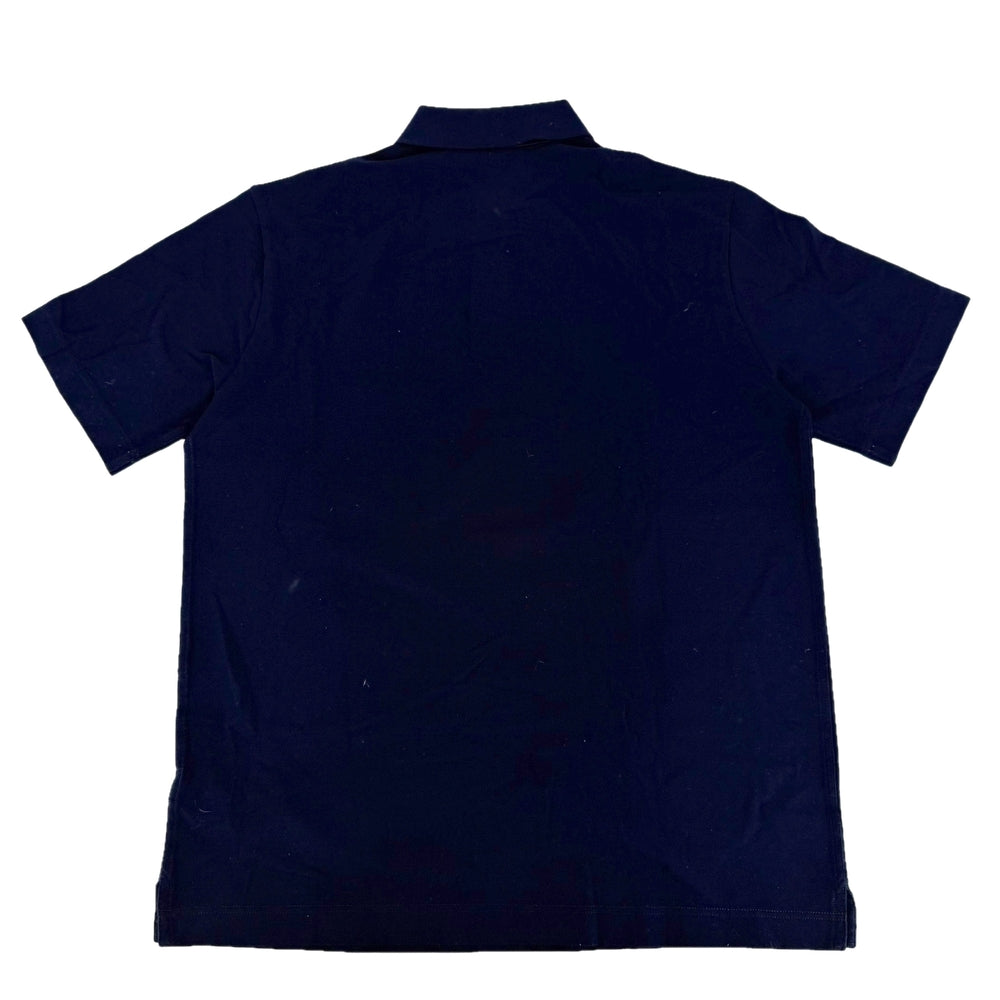 HERMES エルメス ポロシャツ H刺繍 アパレル トップス 服 L ネイビー 紺 春 夏 コットン メンズ【中古品】