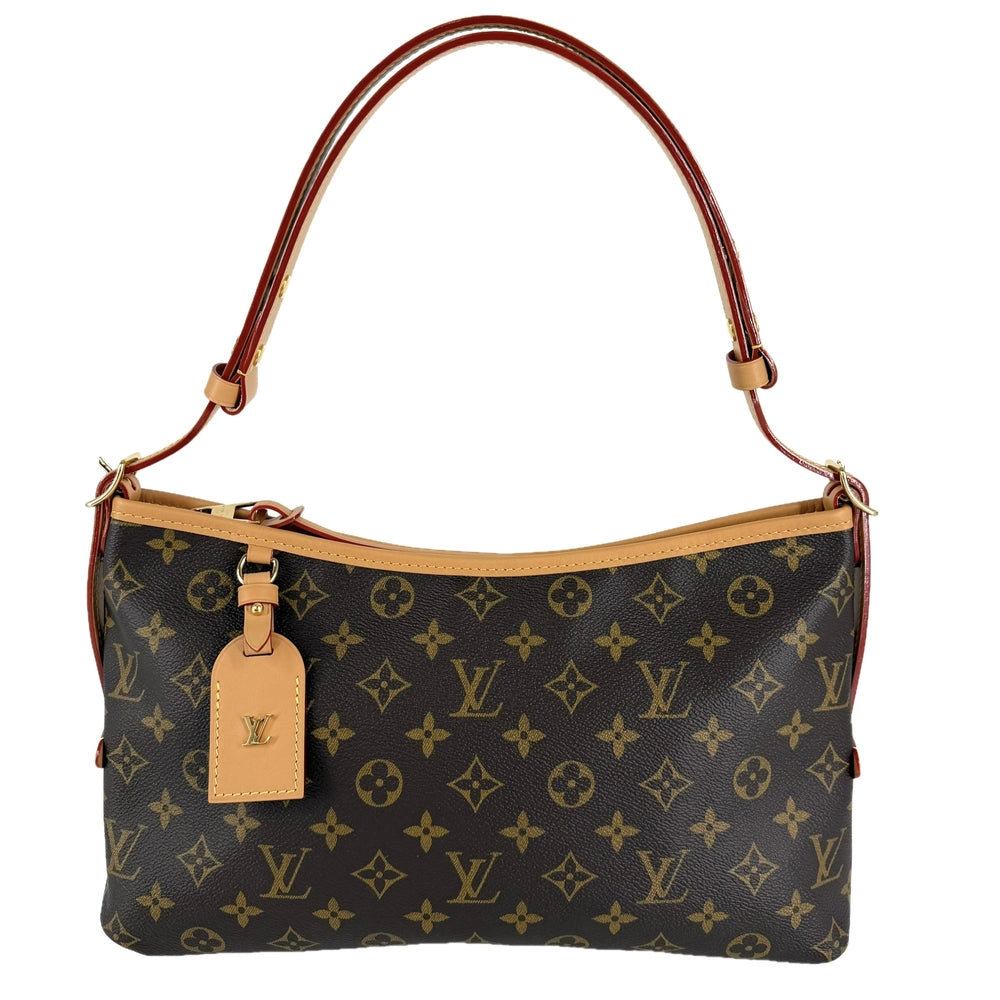 LOUIS VUITTON ルイヴィトン ショルダーバッグ キャリーオールEW M28101 モノグラムキャンバス ブラウン 茶 ゴールド金具 レディース【中古品】
