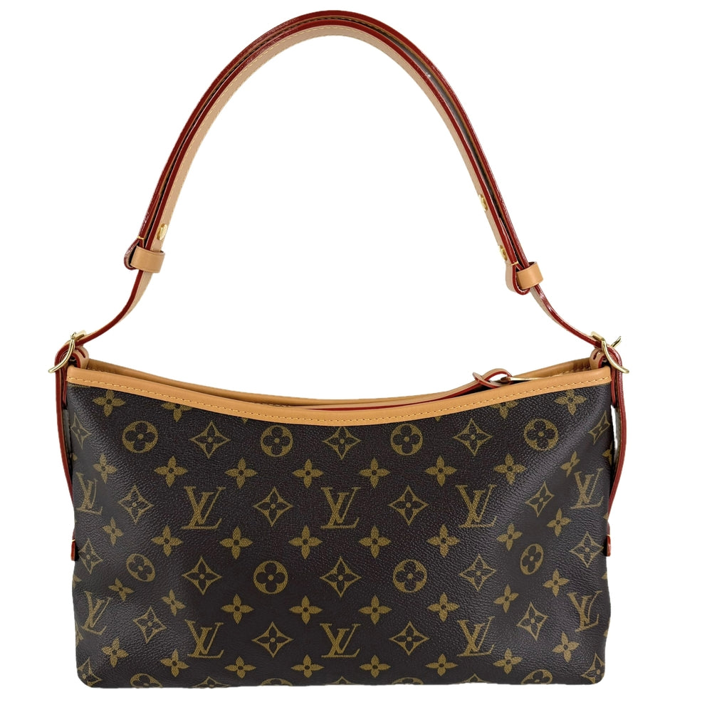 LOUIS VUITTON ルイヴィトン ショルダーバッグ キャリーオールEW M28101 モノグラムキャンバス ブラウン 茶 ゴールド金具 レディース【中古品】