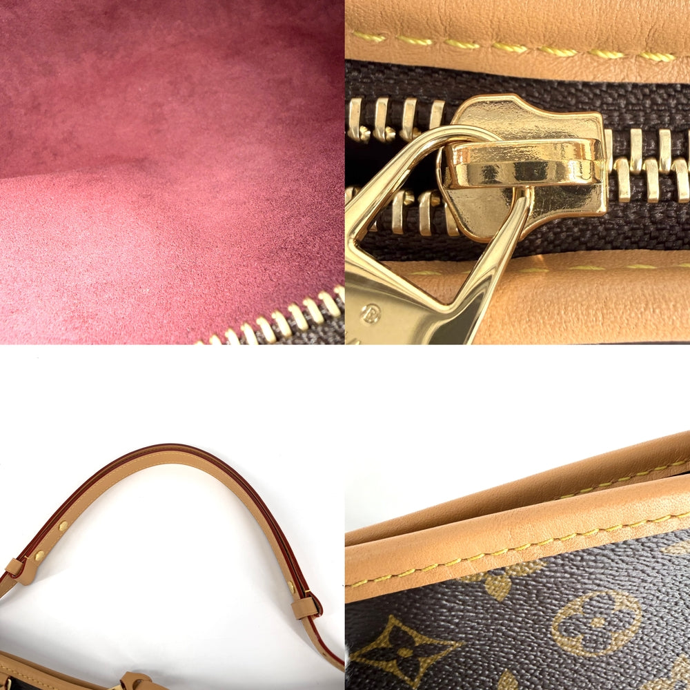 LOUIS VUITTON ルイヴィトン ショルダーバッグ キャリーオールEW M28101 モノグラムキャンバス ブラウン 茶 ゴールド金具 レディース【中古品】
