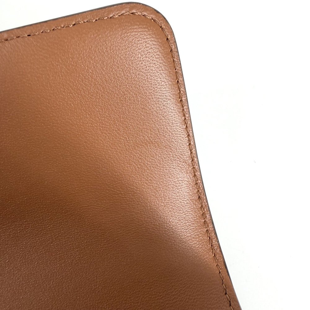 CELINE セリーヌ ショルダーバッグ トリオンフ チェーン PVCコーティングキャンバス ブラウン 茶 ゴールド金具 レディース【中古品】