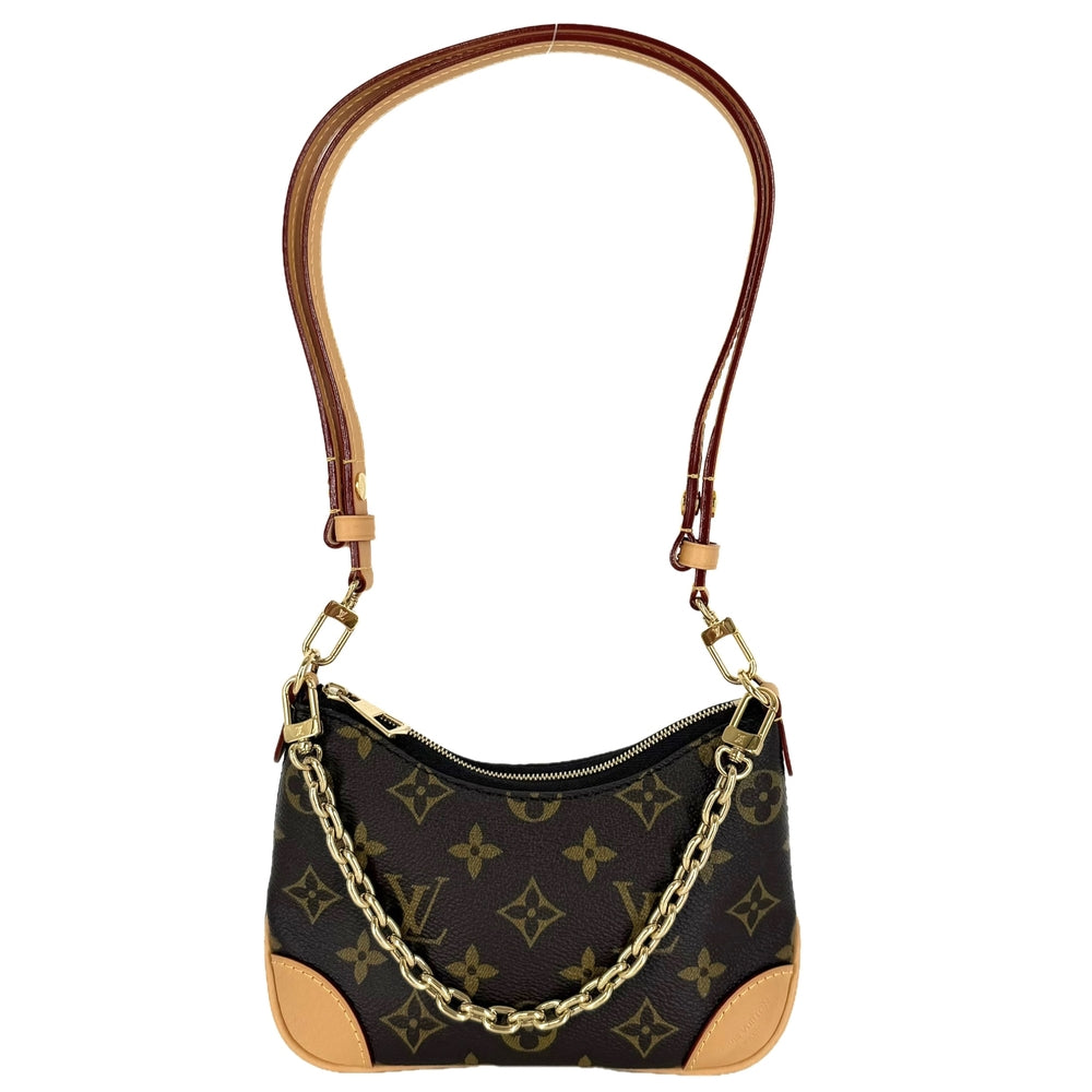LOUIS VUITTON ルイヴィトン 2WAY ナノ･ブーローニュ ハンドバッグ ショルダーバッグ M25519 モノグラムキャンバス ブラウン 茶 ゴールド金具 レディース【中古品】