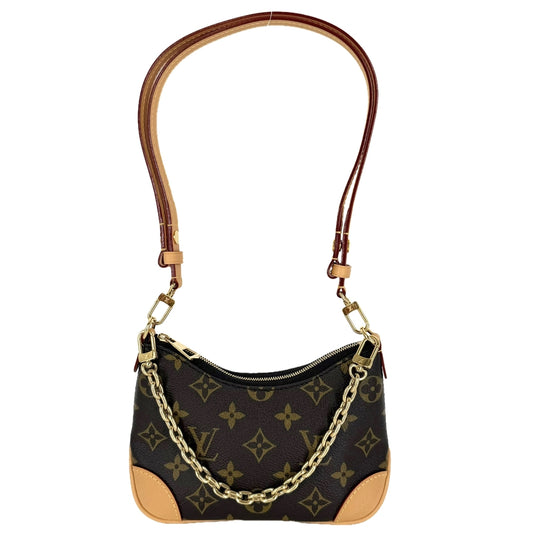 LOUIS VUITTON ルイヴィトン 2WAY ナノ･ブーローニュ ハンドバッグ ショルダーバッグ M25519 モノグラムキャンバス ブラウン 茶 ゴールド金具 レディース【中古品】