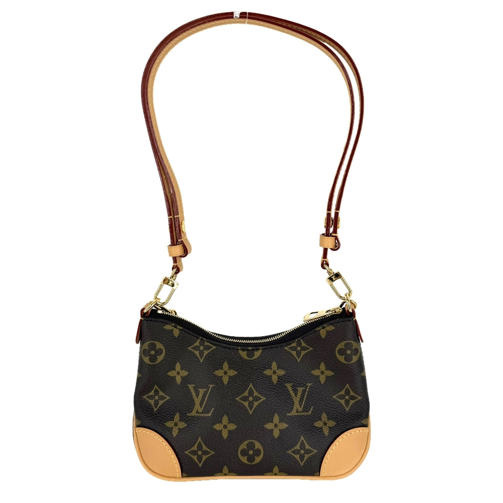LOUIS VUITTON ルイヴィトン 2WAY ナノ･ブーローニュ ハンドバッグ ショルダーバッグ M25519 モノグラムキャンバス ブラウン 茶 ゴールド金具 レディース【中古品】