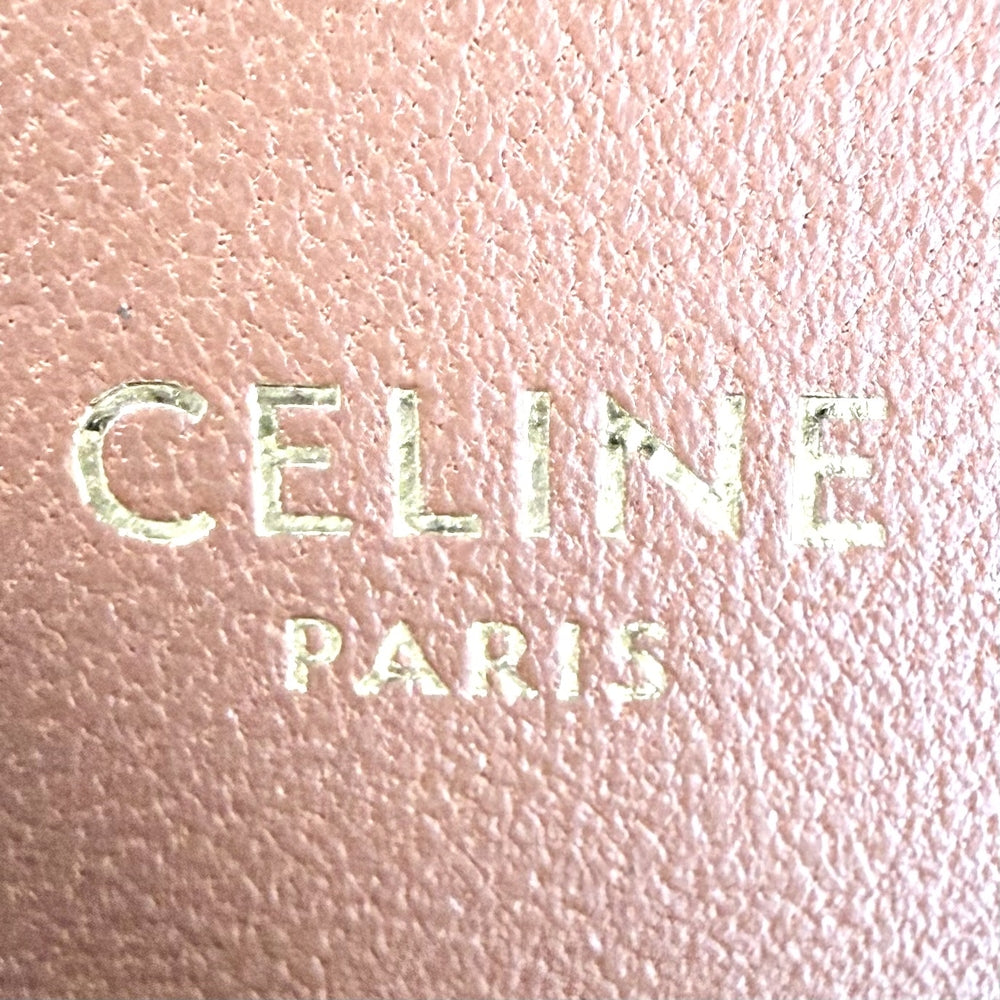 CELINE セリーヌ ショルダーバッグ ティーントリオンフ コーティングキャンバス ホワイト 白 ブラウン 茶 ゴールド金具 レディース【中古品】