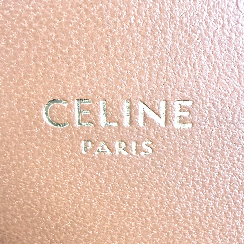 CELINE セリーヌ ショルダーバッグ ティーン トリオンフ PVCコーティングキャンバス レザー ブラウン 茶 ゴールド金具 レディース【中古品】