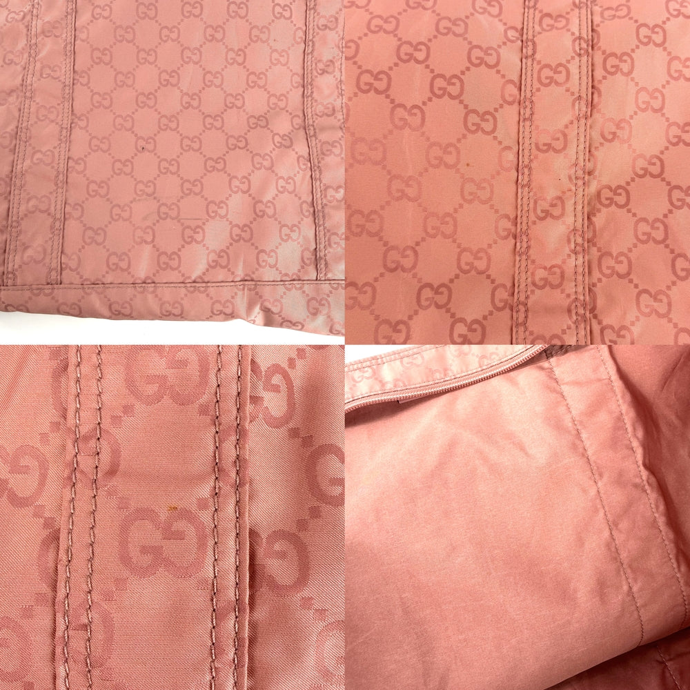 GUCCI グッチ トートバッグ エコバッグ GG柄 233094 ナイロン ピンク シルバー金具 レディース【中古品】