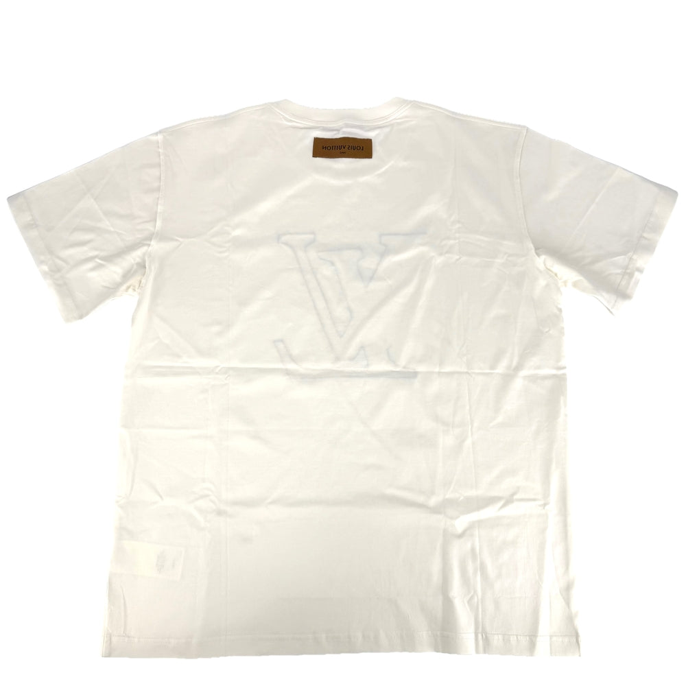 LOUIS VUITTON ルイヴィトン 半袖Ｔシャツ LVステッチ ヴァージルアブロー アパレル トップス 服 XL ホワイト 白 春 夏 コットン メンズ【中古品】