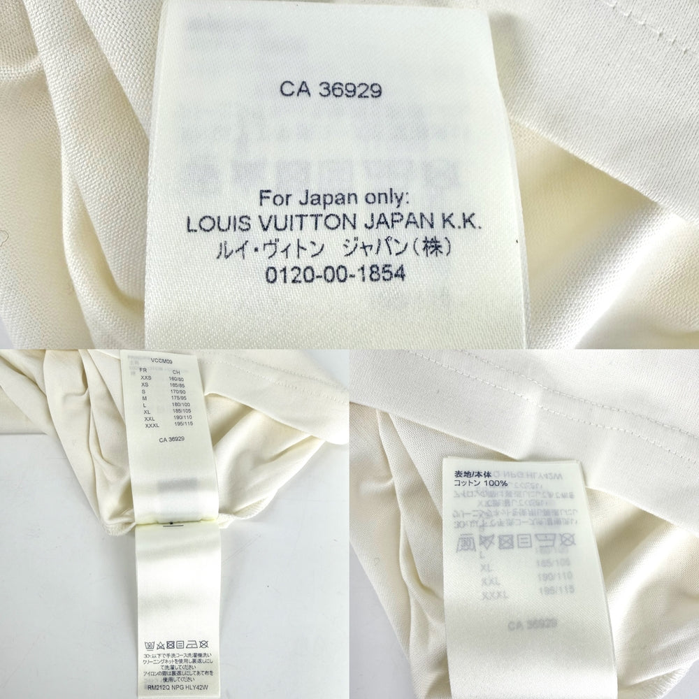 LOUIS VUITTON ルイヴィトン 半袖Ｔシャツ LVステッチ ヴァージルアブロー アパレル トップス 服 XL ホワイト 白 春 夏 コットン メンズ【中古品】