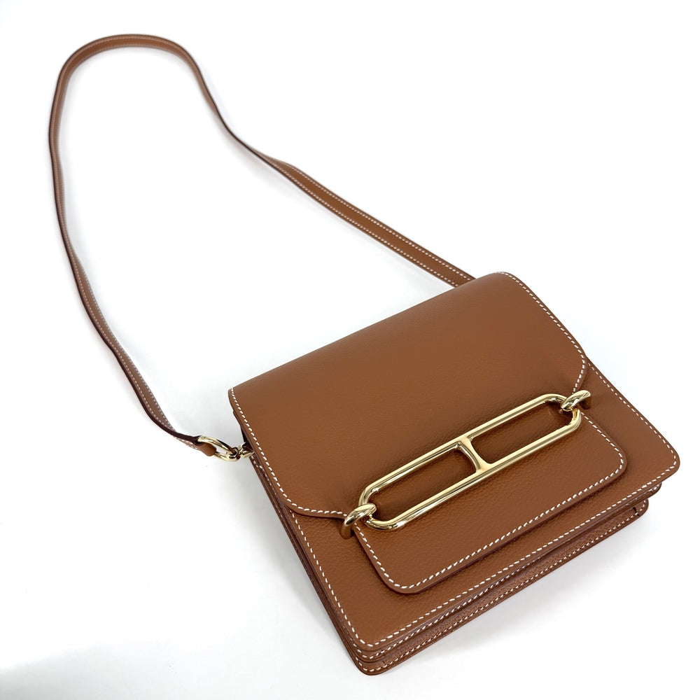 HERMES エルメス ショルダーバッグ ルリ サックロウリス　ミニ K刻印 レザー ブラウン 茶 ゴールド金具 レディース 2025年【中古品】