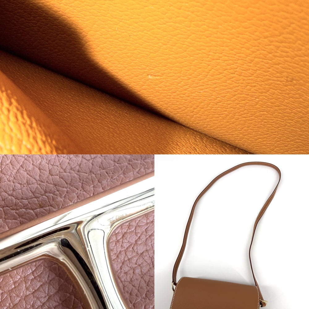 HERMES エルメス ショルダーバッグ ルリ サックロウリス　ミニ K刻印 レザー ブラウン 茶 ゴールド金具 レディース 2025年【中古品】