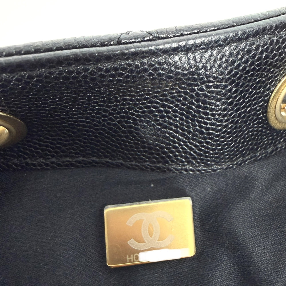 CHANEL シャネル ショルダーバッグ シャネル25 ミディアム ハンドバッグ ココマーク チェーンショルダー CHANEL25 キャビアスキン ブラック 黒 ゴールド金具 レディース【中古品】
