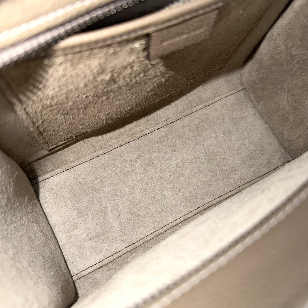 CELINE セリーヌ 2WAY ラゲージ ナノ ハンドバッグ ショルダーバッグ レザー ブラウン 茶 シルバー金具 レディース【中古品】