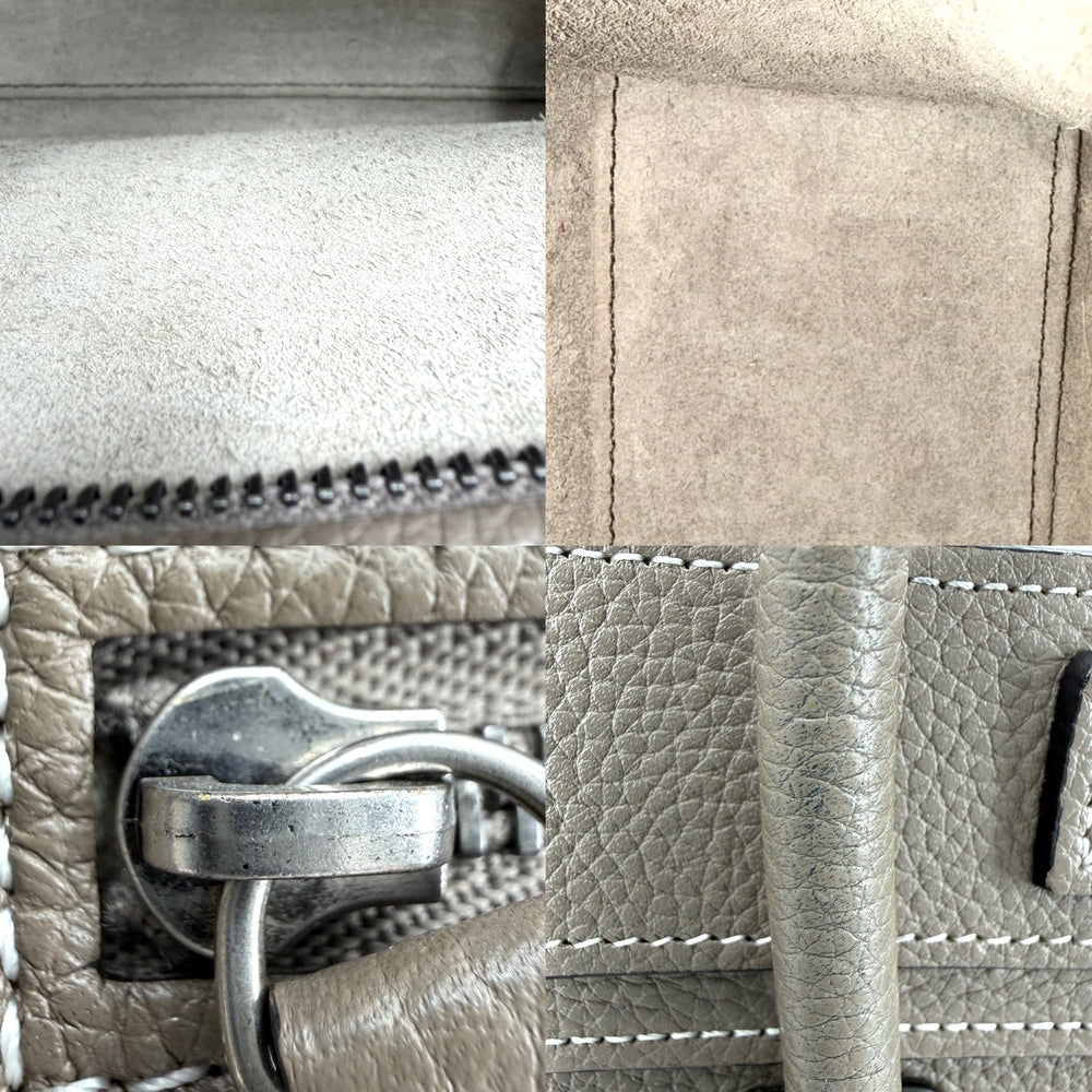 CELINE セリーヌ 2WAY ラゲージ ナノ ハンドバッグ ショルダーバッグ レザー ブラウン 茶 シルバー金具 レディース【中古品】